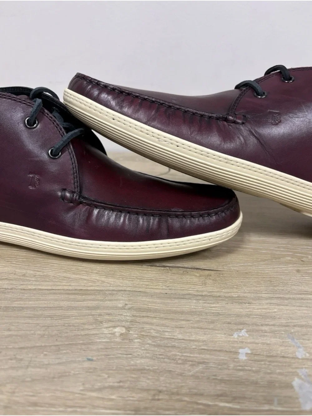 tods ankle chukka boots leather Violet sz 9.5